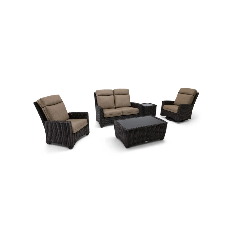Kampala 6 Piece Mirage Latte Loveseat Chat Group - The Great Escape