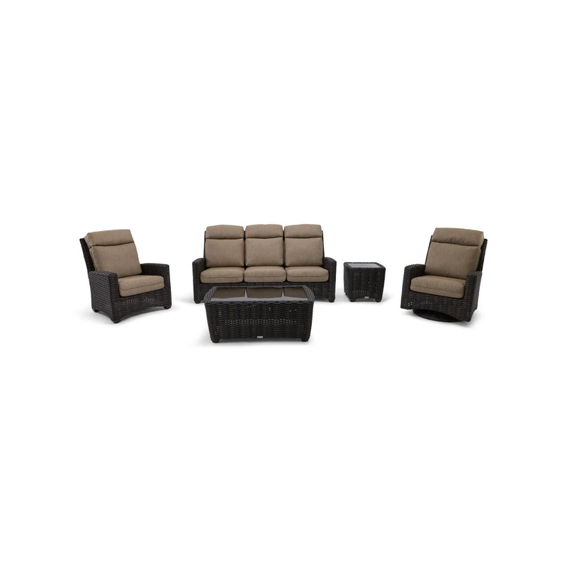 Kampala 6 Piece Mirage Latte Sofa Chat Group - The Great Escape