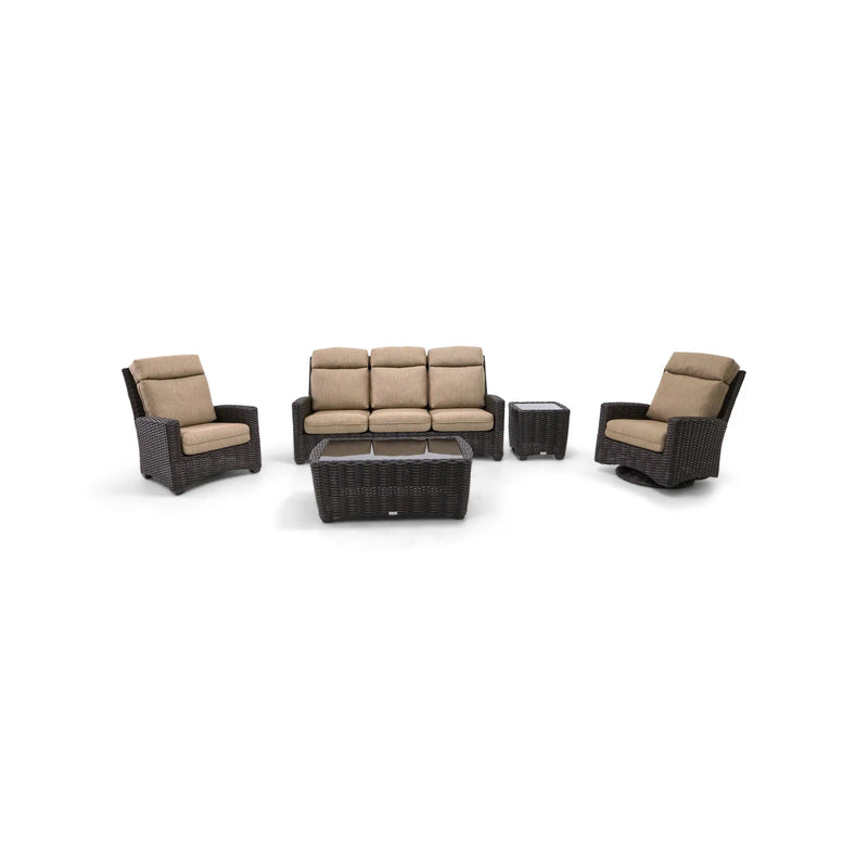 Kampala 6 Piece Mirage Latte Sofa Chat Group - The Great Escape