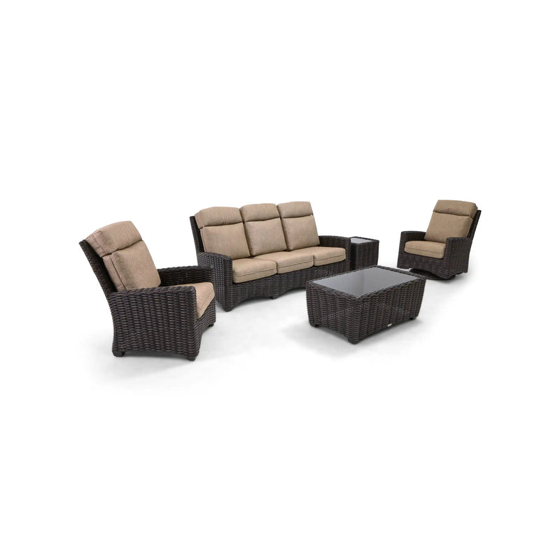 Kampala 6 Piece Mirage Latte Sofa Chat Group - The Great Escape