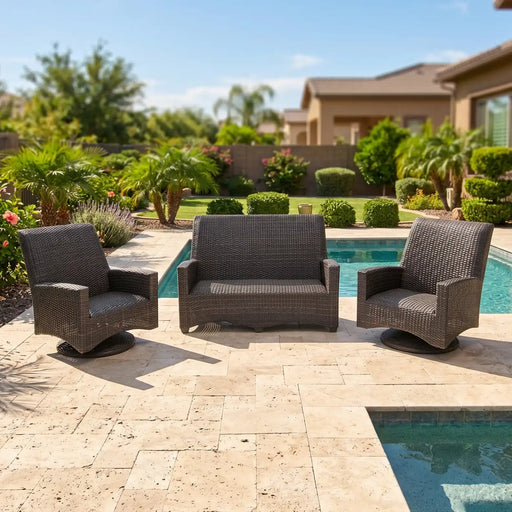 Kampala 3 Piece QDF Loveseat Group - The Great Escape