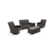 Kampala 5 Piece QDF Loveseat Chat Group - The Great Escape