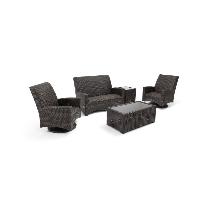 Kampala 5 Piece QDF Loveseat Chat Group - The Great Escape