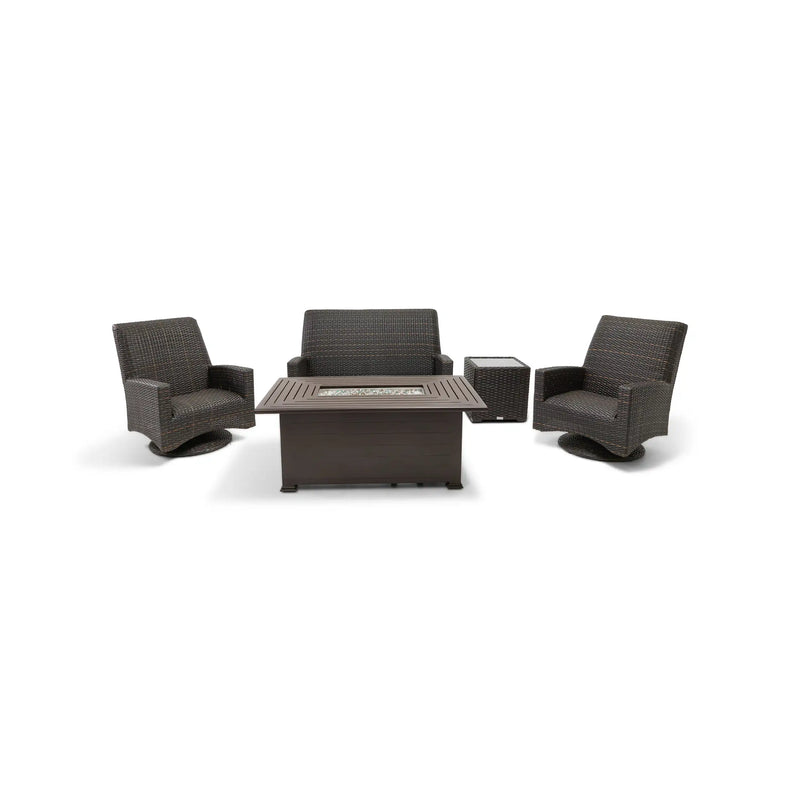 Kampala 5 Piece QDF Loveseat Firepit Chat Group - The Great Escape
