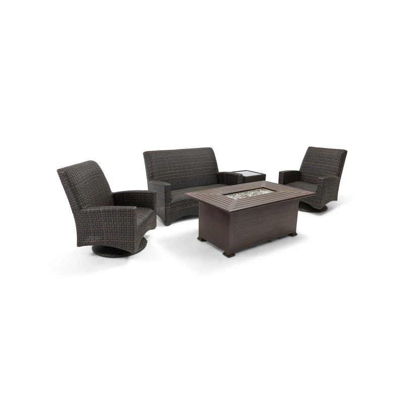 Kampala 5 Piece QDF Loveseat Firepit Chat Group - The Great Escape