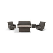 Kampala 5 Piece QDF Sofa Firepit Chat Group - The Great Escape