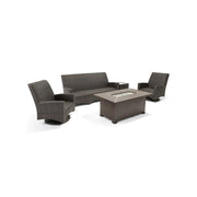 Kampala 5 Piece QDF Sofa Firepit Chat Group - The Great Escape