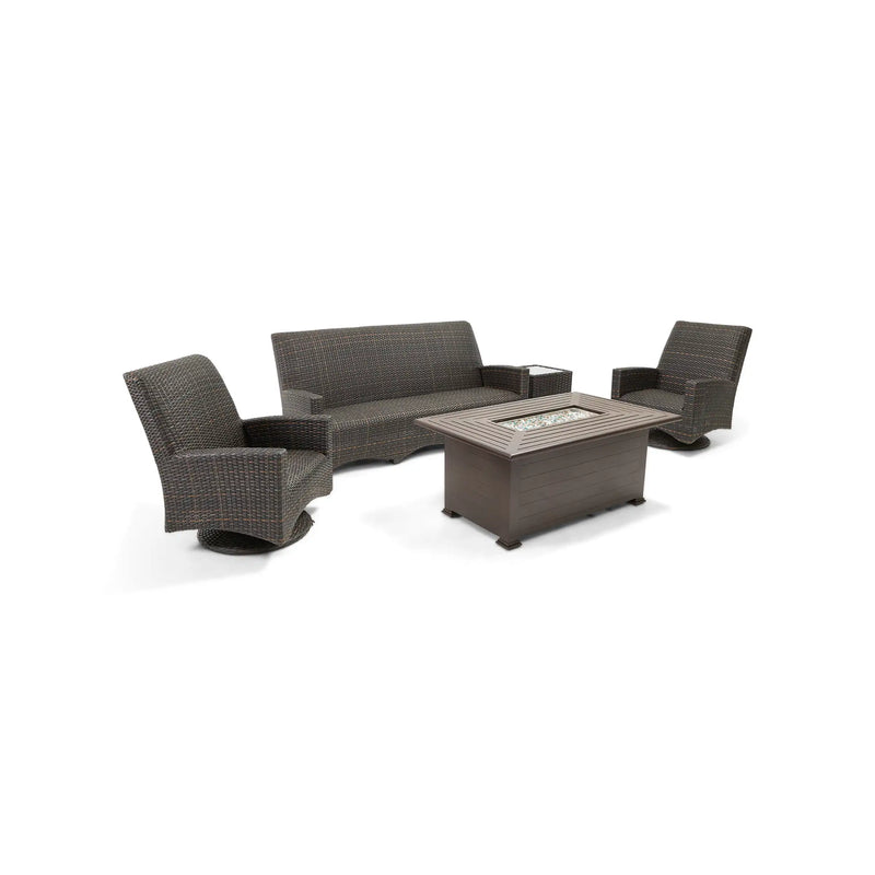 Kampala 5 Piece QDF Sofa Firepit Chat Group - The Great Escape