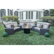 Kampala Grey 8 Piece Swimmer Oyster Sectional Fire Group - The Great Escape
