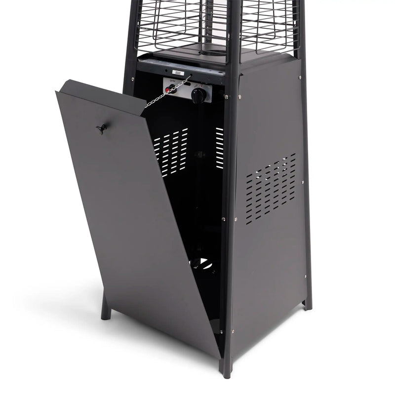 Commercial Glass Tube 42K BTU Patio Heater Matte Black - The Great Escape