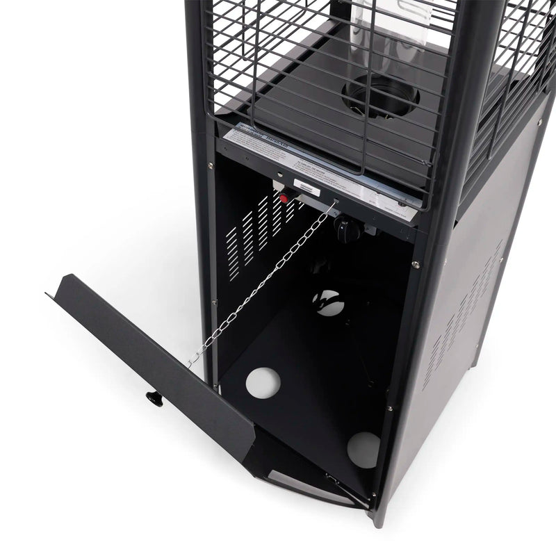 Commercial Glass Tube 42K BTU Patio Heater Matte Black - The Great Escape