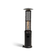 Commercial Round Glass Tube 42K BTU Patio Heater Matte Black - The Great Escape