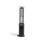 Commercial Round Glass Tube 42K BTU Patio Heater Matte Black - The Great Escape