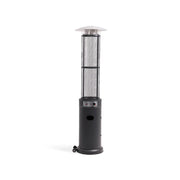 Commercial Round Glass Tube 42K BTU Patio Heater Matte Black - The Great Escape