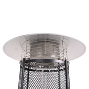 Commercial Round Glass Tube 42K BTU Patio Heater Matte Black - The Great Escape