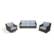 Rosario 3 Piece Grey Sofa Group - The Great Escape