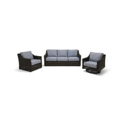 Rosario Grey 3 Piece Topsail Rain Sofa Group - The Great Escape