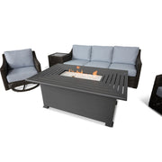Rosario 5 Piece Grey Sofa Firepit Chat Group - The Great Escape
