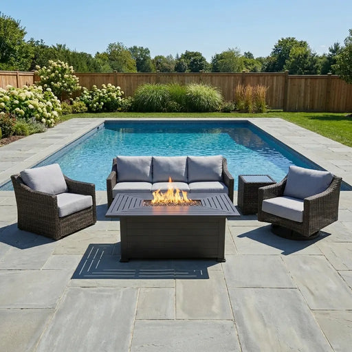 Rosario Grey 5 Piece Sofa Group - The Great Escape