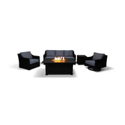 Rosario Grey 5 Piece Sofa Firepit/Chat Group - Topsail Rain - The Great Escape