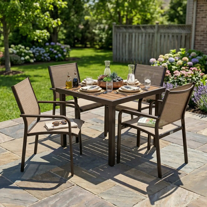 St. Kitts 5 Piece Scoria Dining Group - The Great Escape