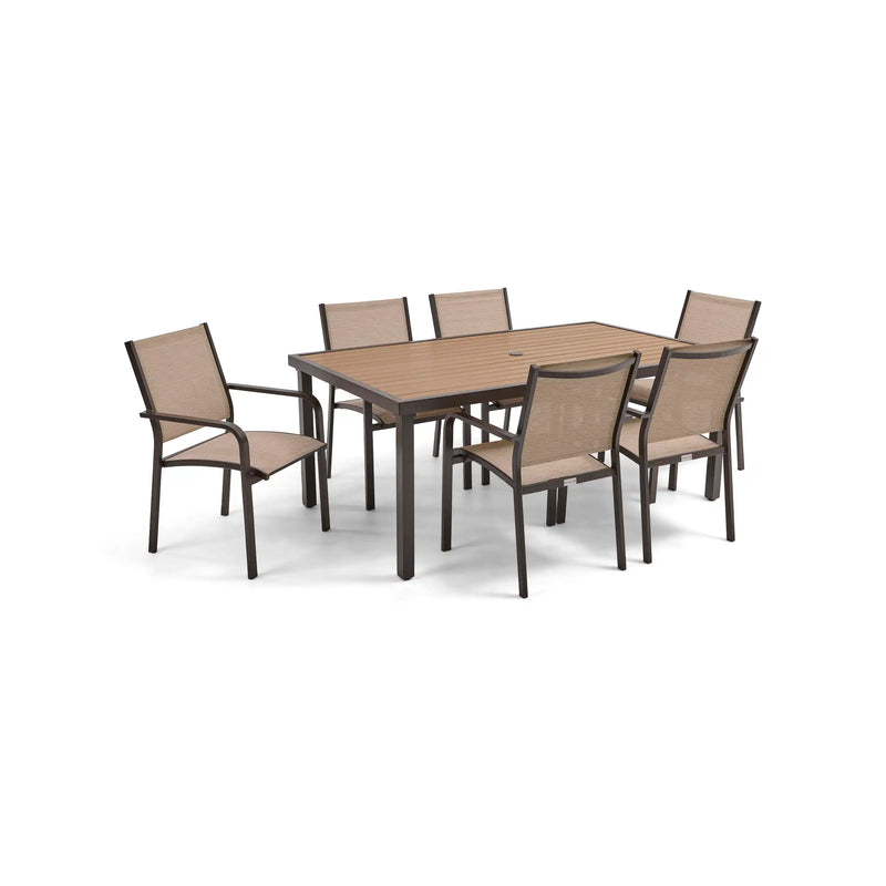 St. Kitts 7 Piece Scoria Dining Group - The Great Escape