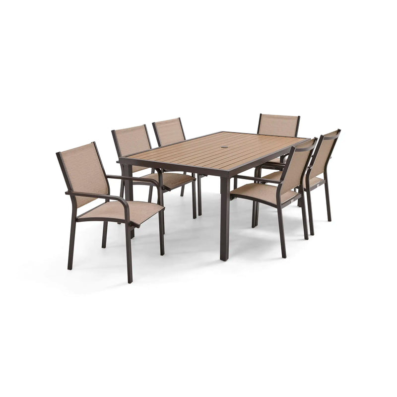 St. Kitts 7 Piece Scoria Dining Group - The Great Escape