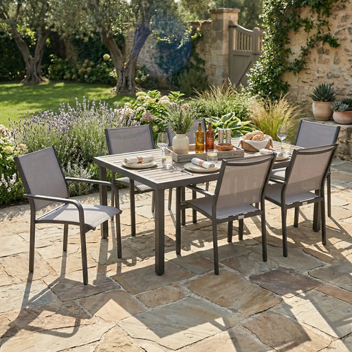 St. Kitts 7 Piece Graphite Dining Group - The Great Escape