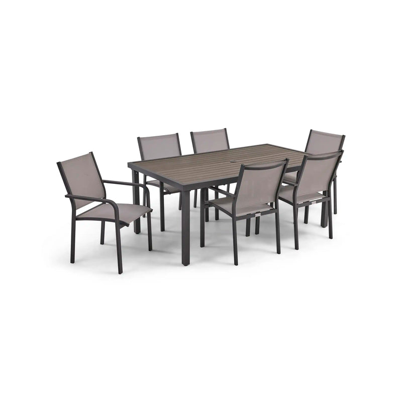 St. Kitts 7 Piece Graphite Dining Group - The Great Escape