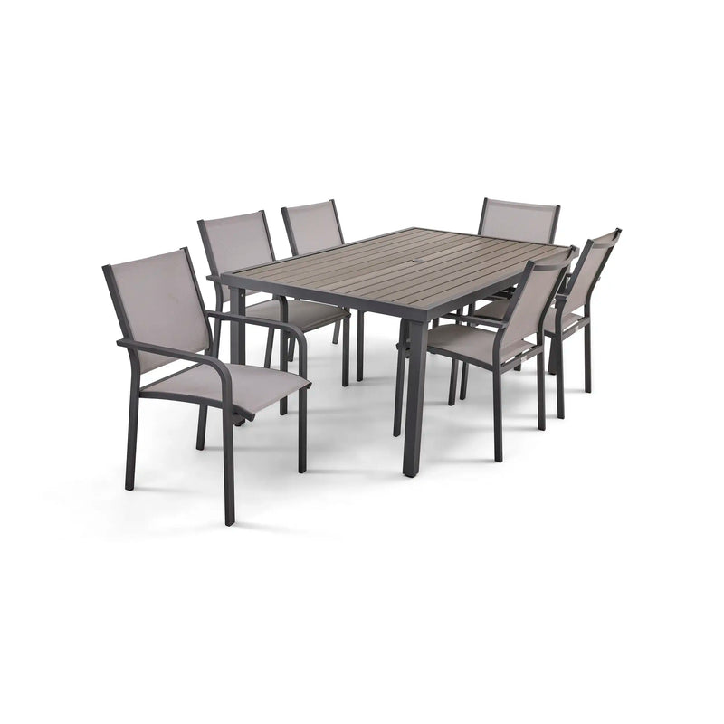 St. Kitts 7 Piece Graphite Dining Group - The Great Escape