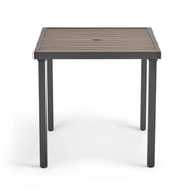 Mesa 36 Inch Square Graphite Taupe Poly Plank Counter Height Table - The Great Escape