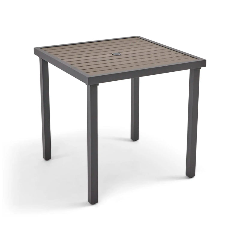 Mesa 36 Inch Square Graphite Taupe Poly Plank Counter Height Table - The Great Escape