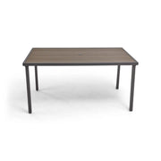 Mesa 42x72 Inch Rectangle Graphite Taupe Poly Plank Counter Height Table - The Great Escape