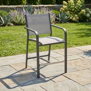 St. Kitts Sling Counter Height Stool Graphite Frame - The Great Escape
