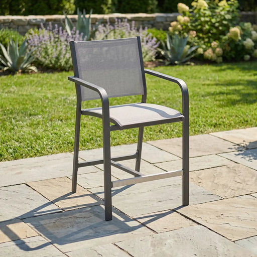 St. Kitts Sling Counter Height Stool Graphite Frame - The Great Escape