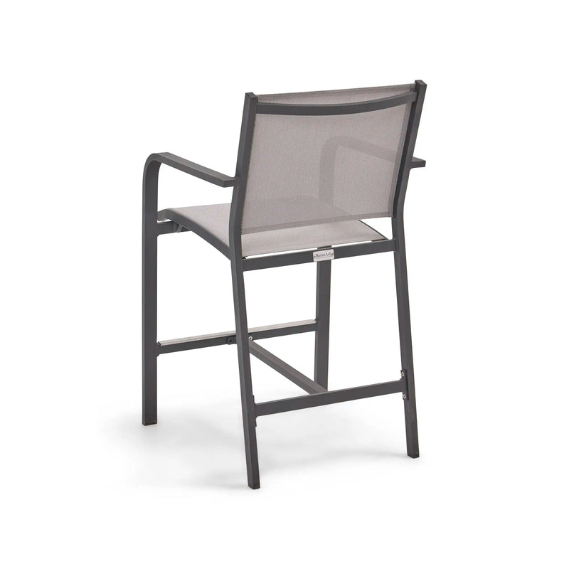 St. Kitts Sling Counter Height Stool Graphite Frame - The Great Escape