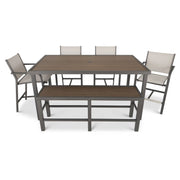Picture of St. Kitts Sling 6 Piece Counter Height Dining Group - Graphite
