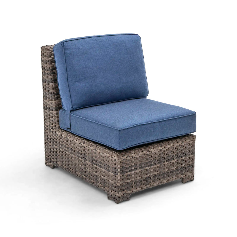 St. Kitts Grey Lifeguard Lapis Indigo Armless Section - The Great Escape