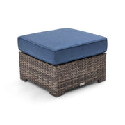 St. Kitts Grey Lifeguard Lapis Indigo 26 Inch Square Ottoman - The Great Escape