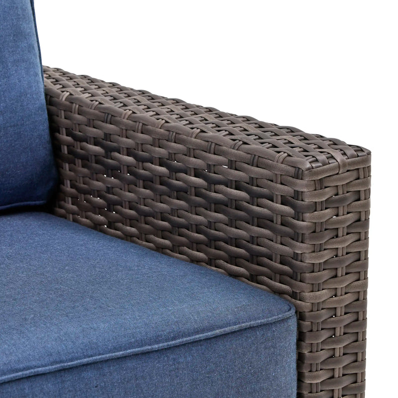 St. Kitts Grey Lifeguard Lapis Indigo Lounge Chair - The Great Escape