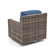 St. Kitts Grey Lifeguard Lapis Indigo Swivel Glider - The Great Escape