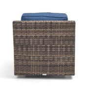St. Kitts Grey Lifeguard Lapis Indigo Swivel Glider - The Great Escape