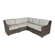 St. Kitts 5 Piece Grey Woven Sectional Group - The Great Escape