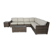 St. Kitts 8 Piece Grey Woven Sectional Group - The Great Escape