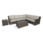 St. Kitts 8 Piece Grey Woven Sectional Group - The Great Escape