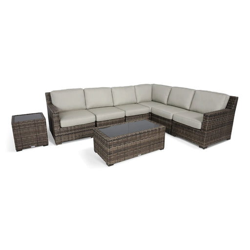 St. Kitts 8 Piece Grey Woven Sectional Group - The Great Escape