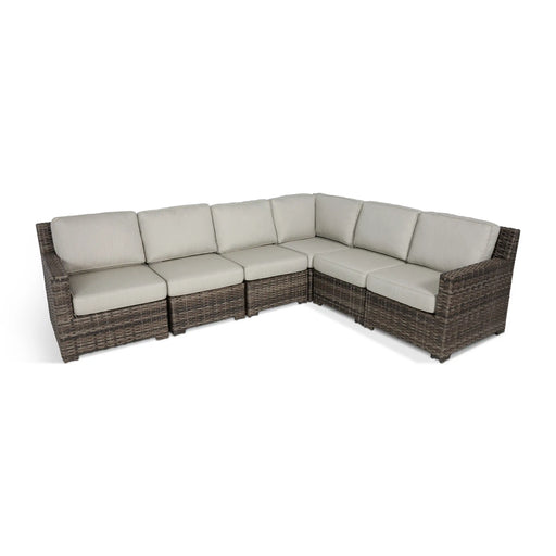 St. Kitts 6 Piece Grey Woven Sectional Group - The Great Escape