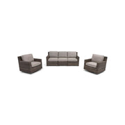St. Kitts Grey 3 Piece Makar Oyster Sofa Group - The Great Escape