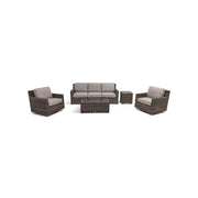 St. Kitts Grey 5 Piece Makar Oyster Sofa Chat Group - The Great Escape