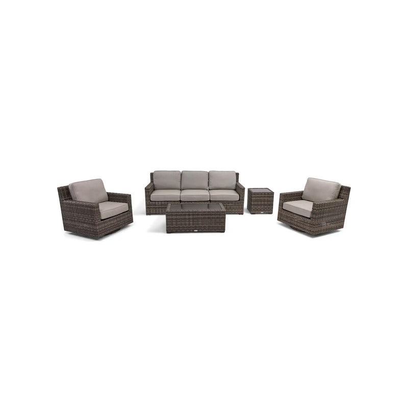 St. Kitts Grey 5 Piece Makar Oyster Sofa Chat Group - The Great Escape